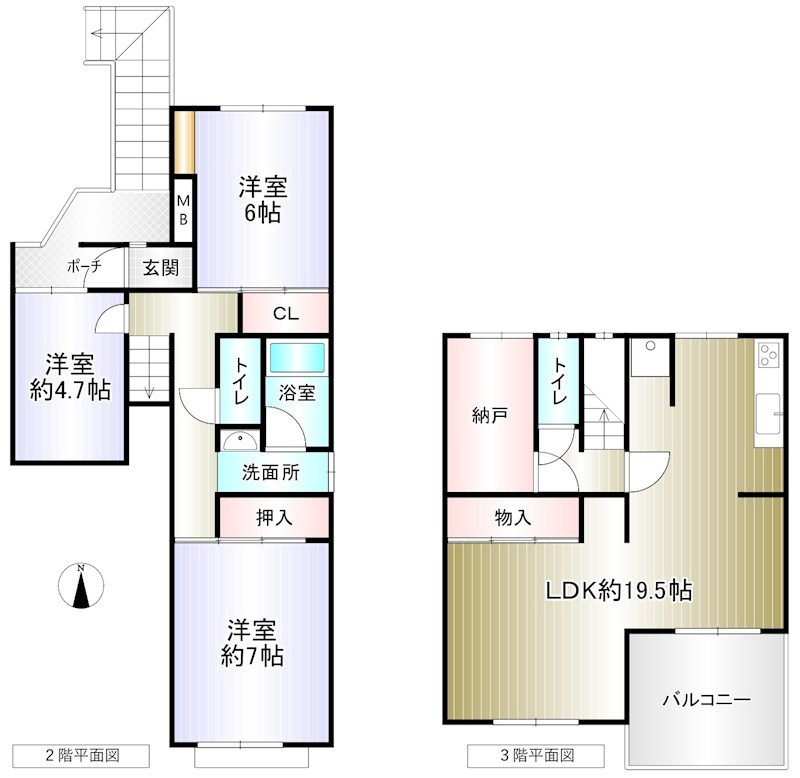 泉北赤坂台B住宅　17号棟  間取り図