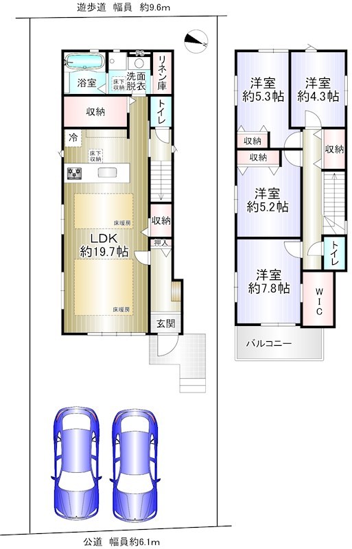 新檜尾台４丁　１号棟 間取り図