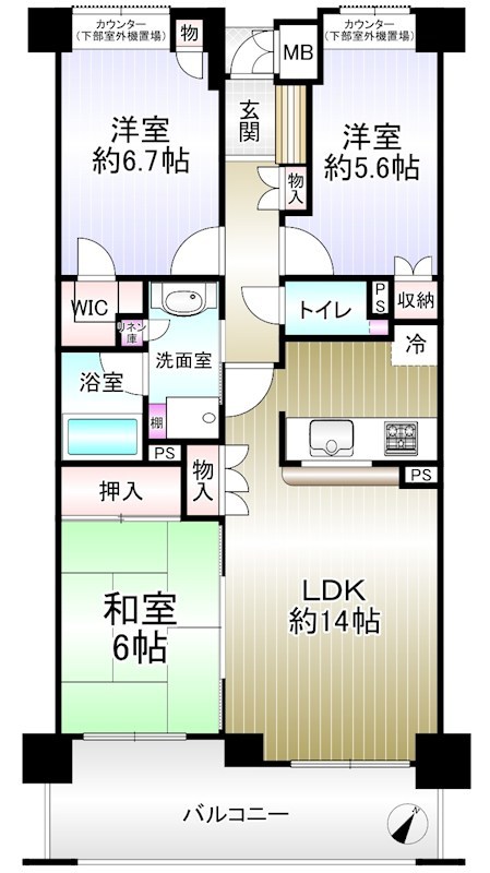 パークシティ泉ヶ丘 間取り図
