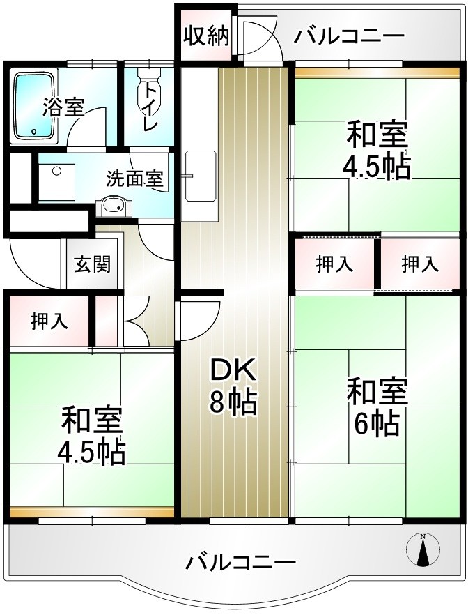 泉北赤坂台6丁住宅1号棟 間取り図