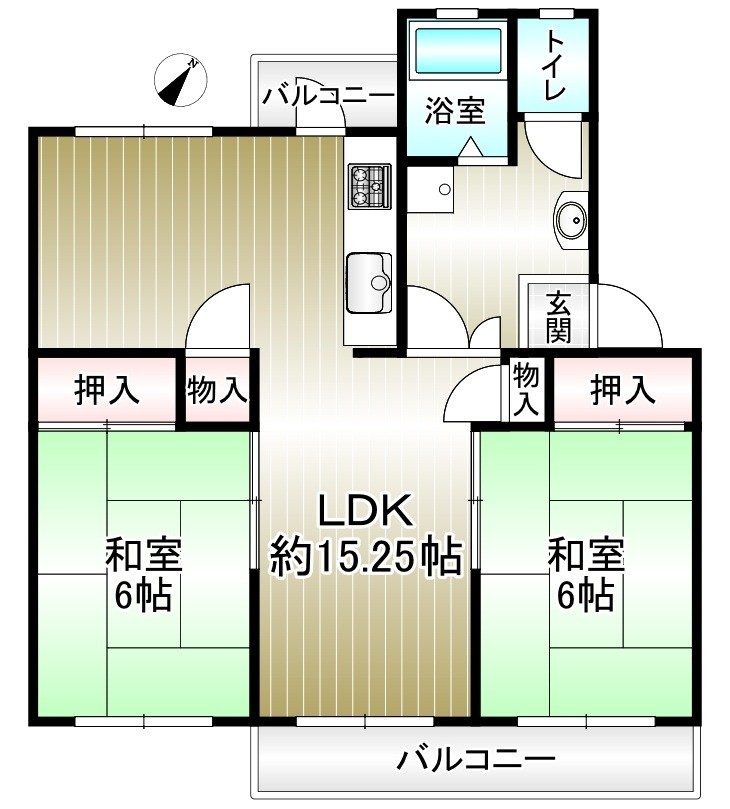 泉北槇塚台住宅5号棟  間取り図