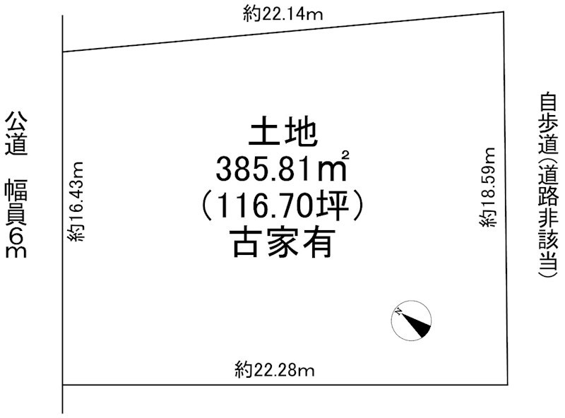 晴美台２丁　土地 間取り図