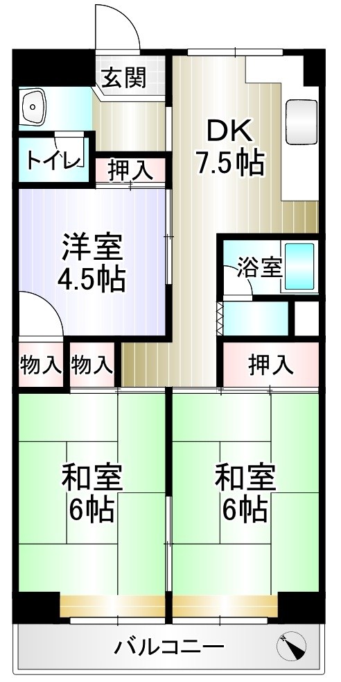 若松台中央マンション 間取り図