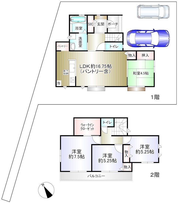高倉台４丁　B号棟 間取り図