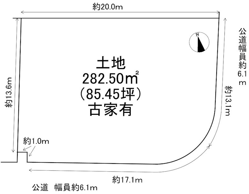 槇塚台２丁　土地 間取り図