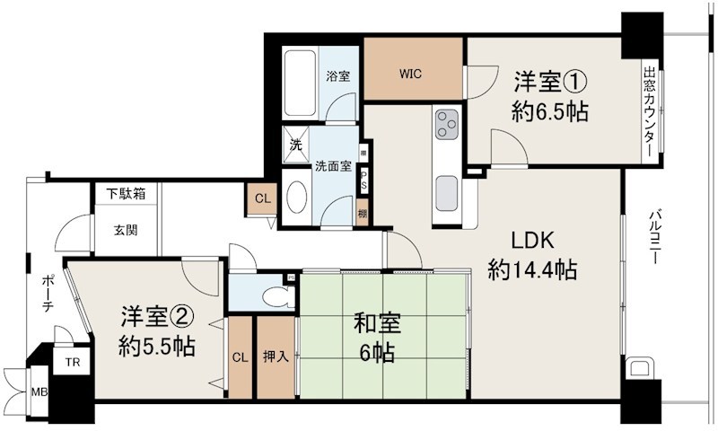 ロイヤルアーク泉ヶ丘 間取り図