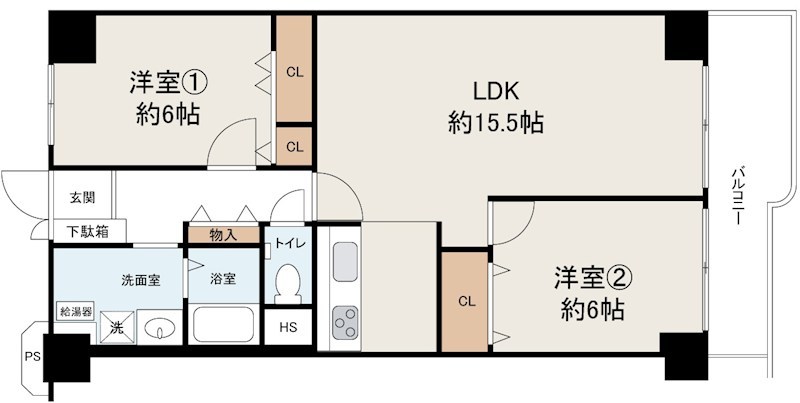 泉北星和台コーポラス 間取り図