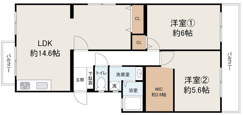 新檜尾台第2次住宅2号棟 間取り図
