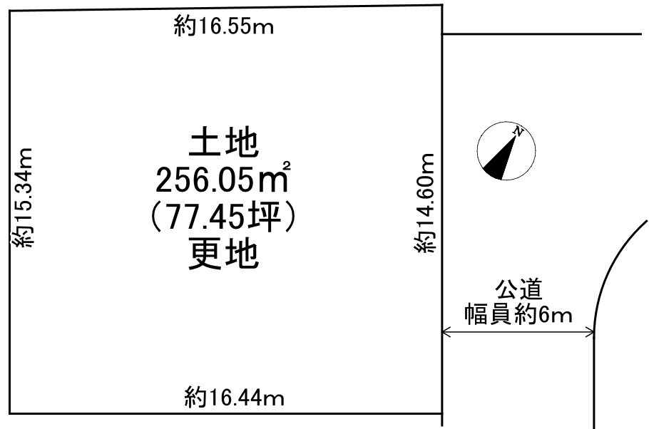 晴美台２丁　土地 間取り図