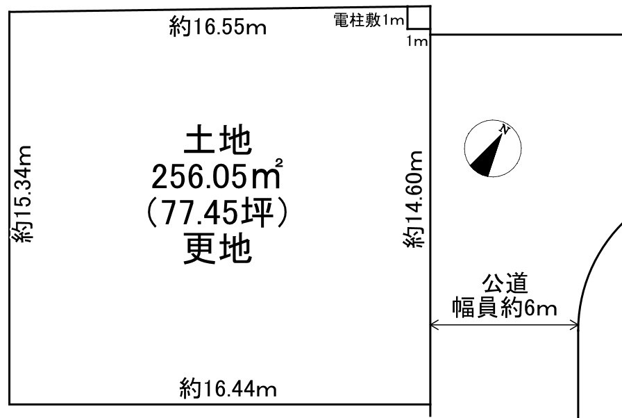 晴美台２丁　土地 間取り図