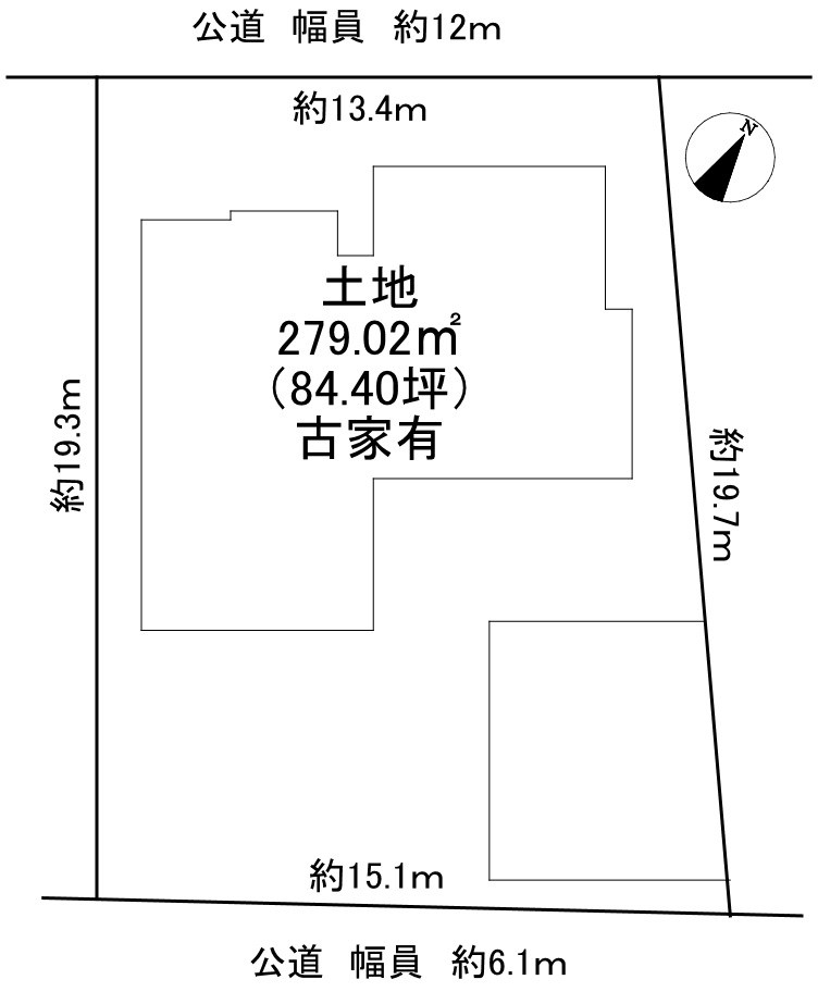 新檜尾台１丁　土地 間取り図