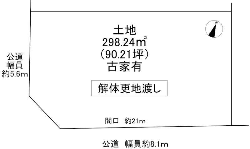 松原市松ヶ丘２丁目　土地 間取り図