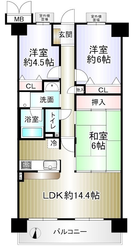 光明池西アーバンコンフォート 間取り図
