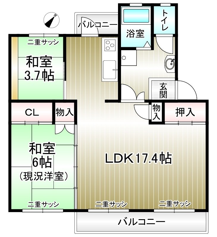 茶山台第１次住宅7号棟 間取り図