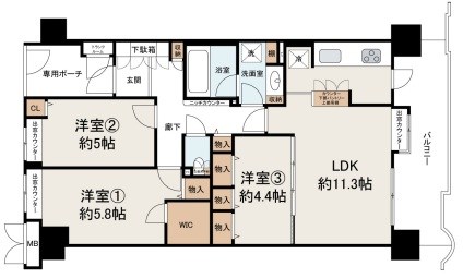 グレイスランドマーク堺・光明池 間取り図
