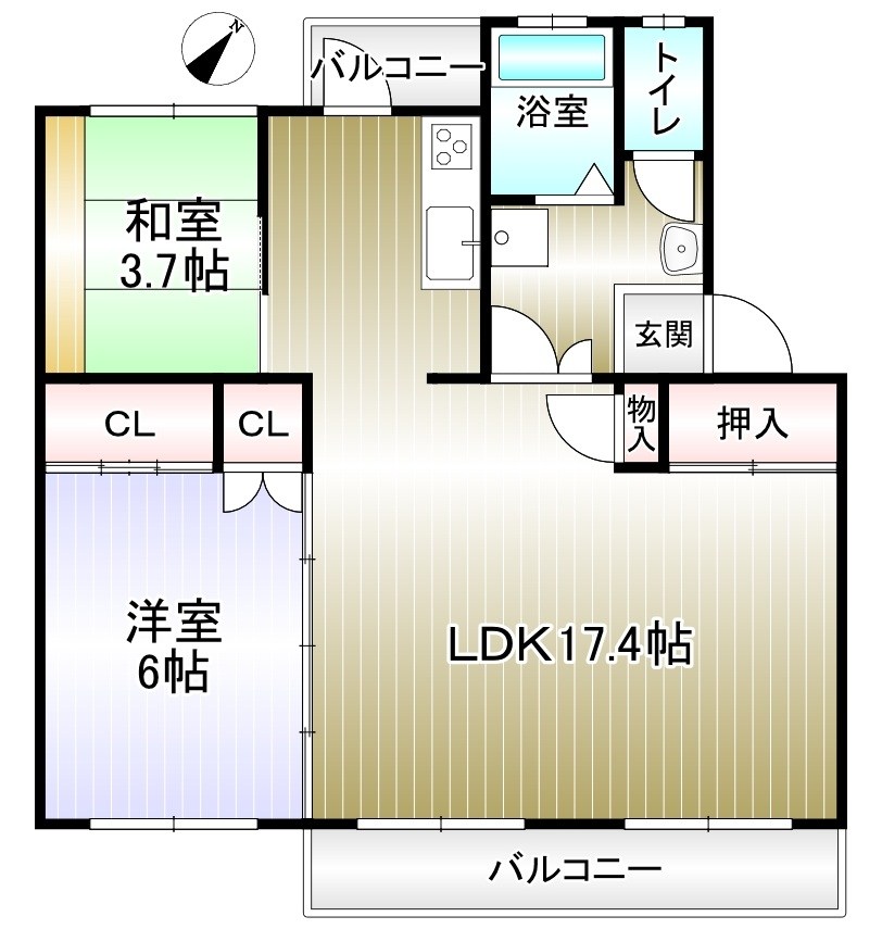 茶山台第１次住宅7号棟 間取り図