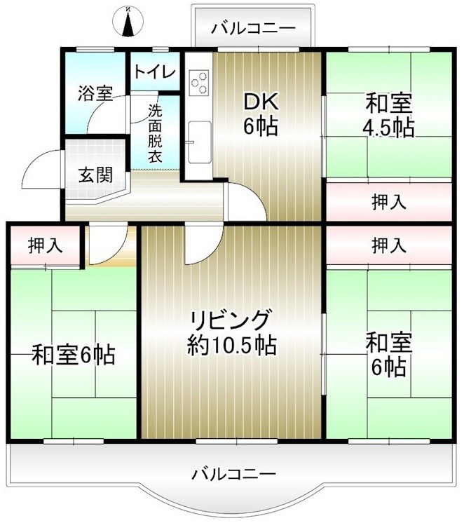 市公社若松台分譲住宅18棟 間取り図