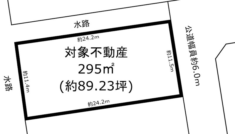 海部郡蟹江町学戸一丁目 間取図・土地図