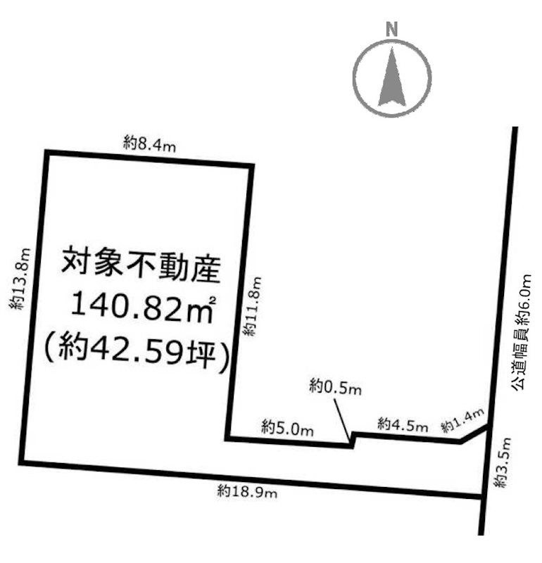 海部郡蟹江町今東郊通 間取図・土地図