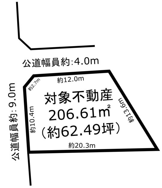 名古屋市港区遠若町三丁目 間取図・土地図