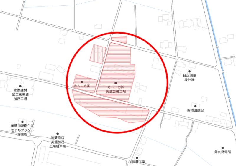 美濃加茂市牧野美濃加茂工場(倉庫工場) 現地写真