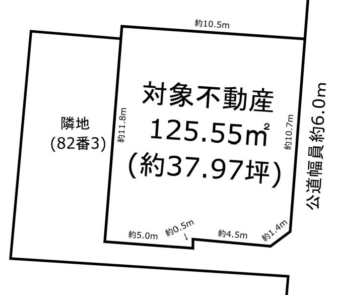 海部郡蟹江町今東郊通 間取図・土地図