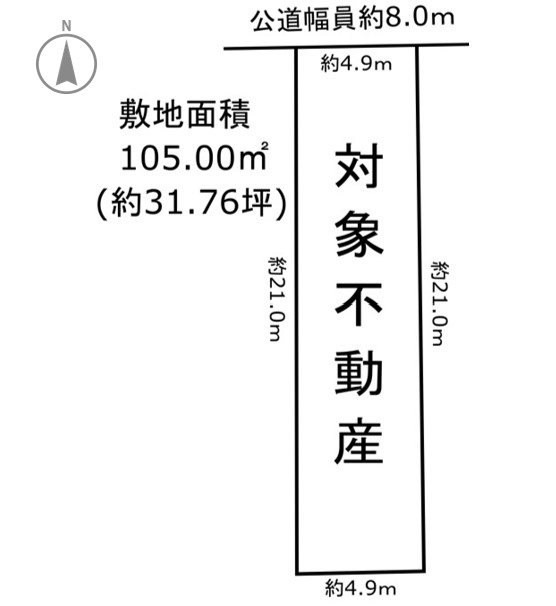 名古屋市港区宝神三丁目 間取図・土地図