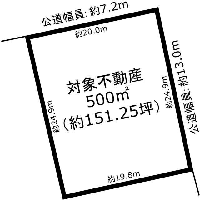 愛知県海部郡蟹江町蟹江新田八反割43番1 間取図・土地図