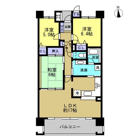 ロイヤルステージ蟹江北棟 間取図・土地図
