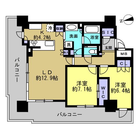 ザファインタワー名古屋今池 間取図・土地図
