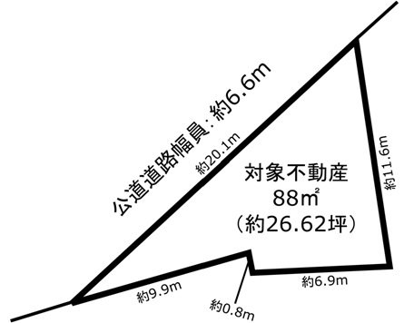 清須市鍋片二丁目 間取図・土地図