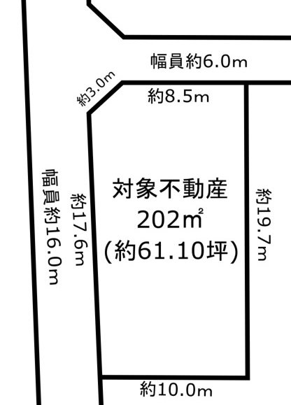 愛知県尾張旭市北原山町鳴湫 間取図・土地図