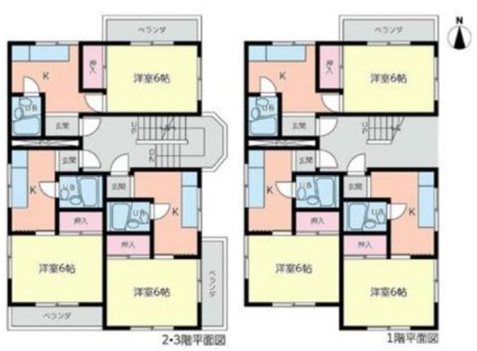 向陽ハイツ青山 間取図・土地図