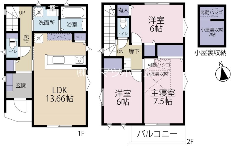 昭島中神2丁目　3号棟  間取り図