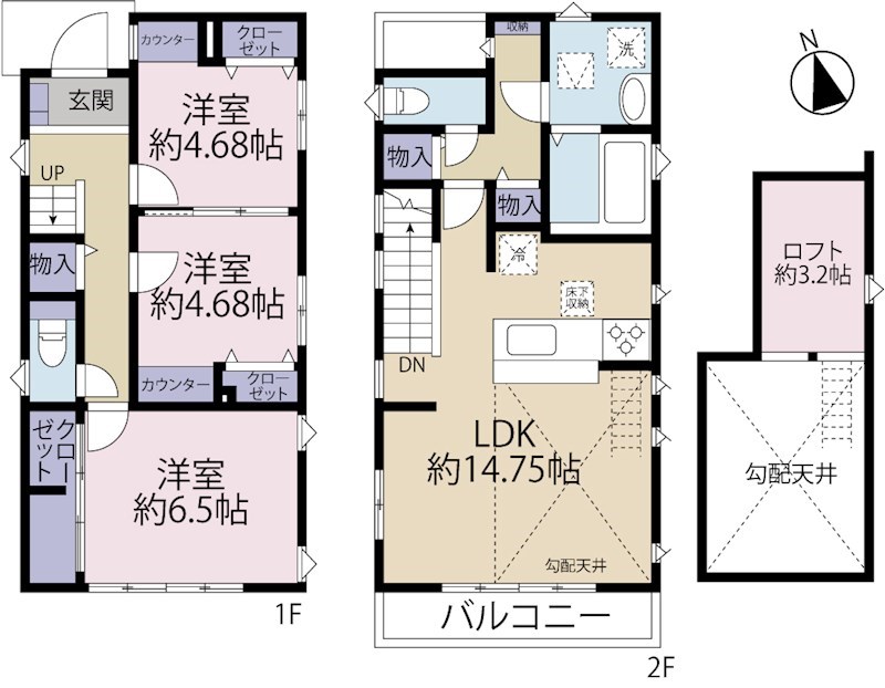立川市若葉町２丁目 間取り図