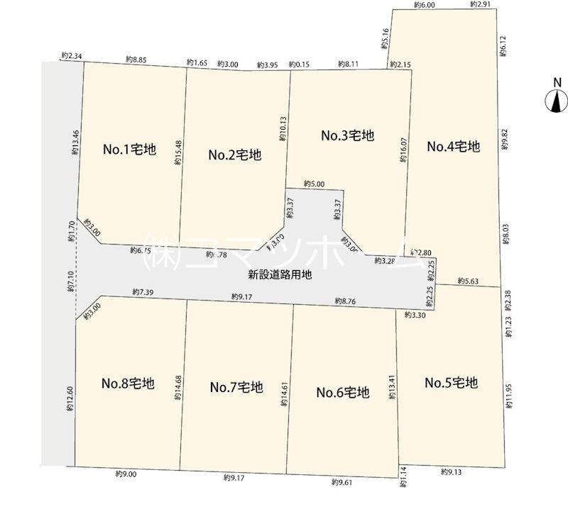 全８区画の開発分譲地。閑静な住宅街に位置しています。徒歩５分圏内に小学校・中学校・保育園・公園などが揃い、子育て世帯にもお勧めです。 （8号区）     その他