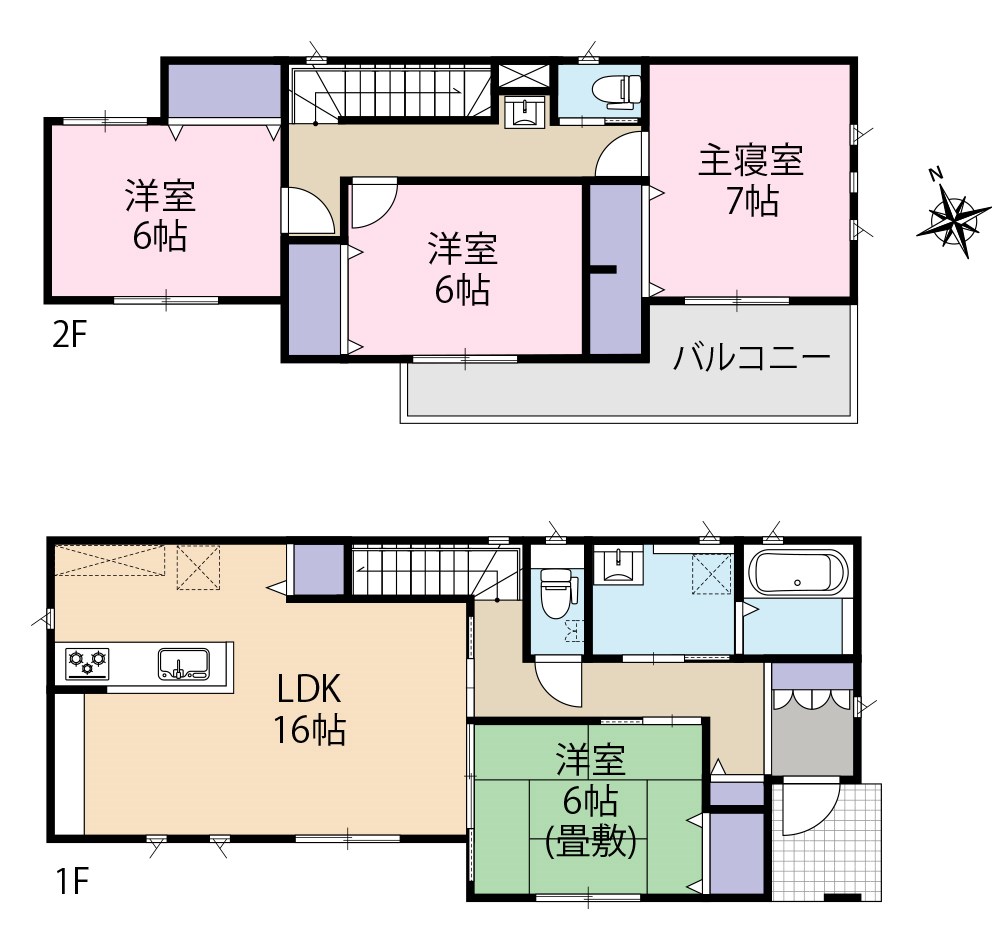 多摩市関戸5丁目 8号棟  間取り図