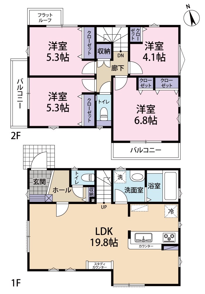 多摩市聖ヶ丘1期　2号棟 間取り図