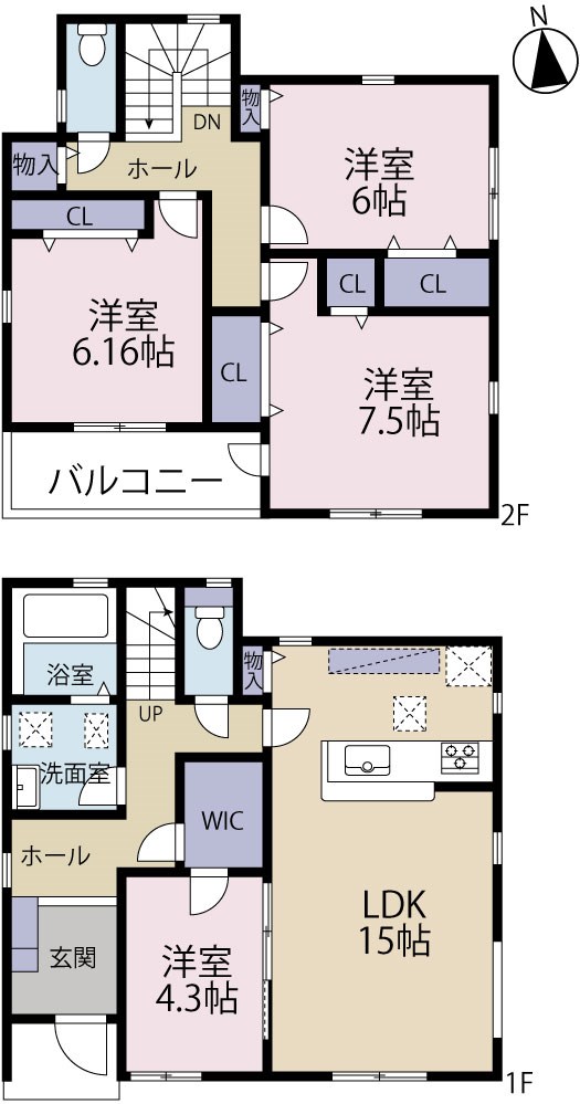 昭島市郷地町　2号棟 間取り図