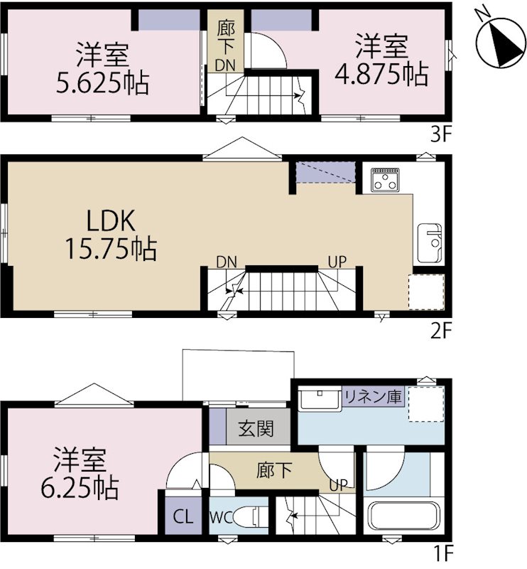 昭島市玉川町 間取り図