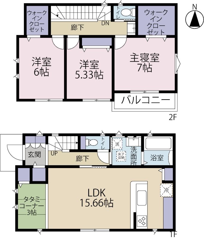 立川富士見町　5号棟 間取り図