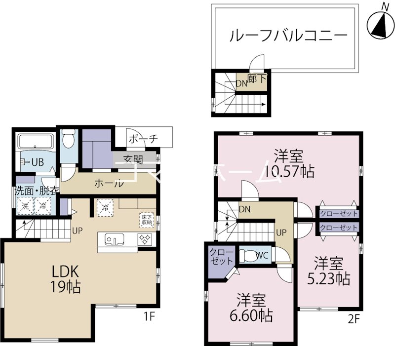 多摩市南野2丁目　D棟 間取り図