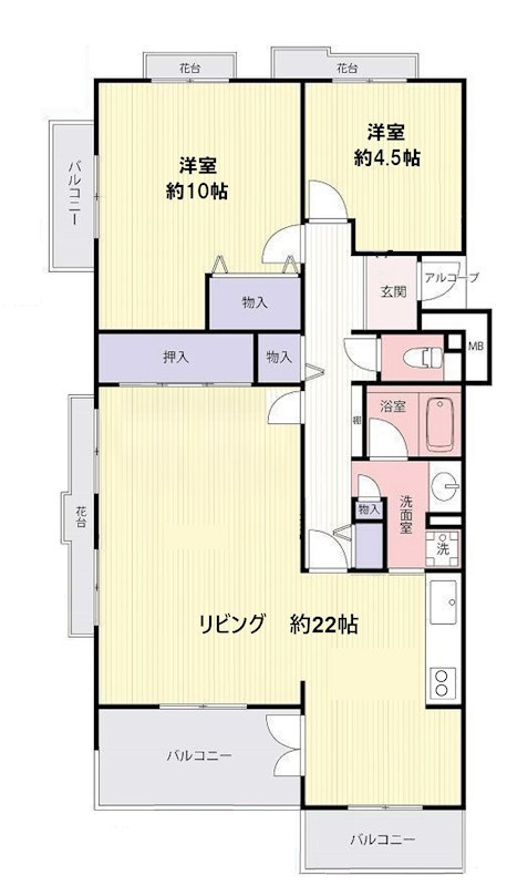 コンセボール21多摩 間取り図