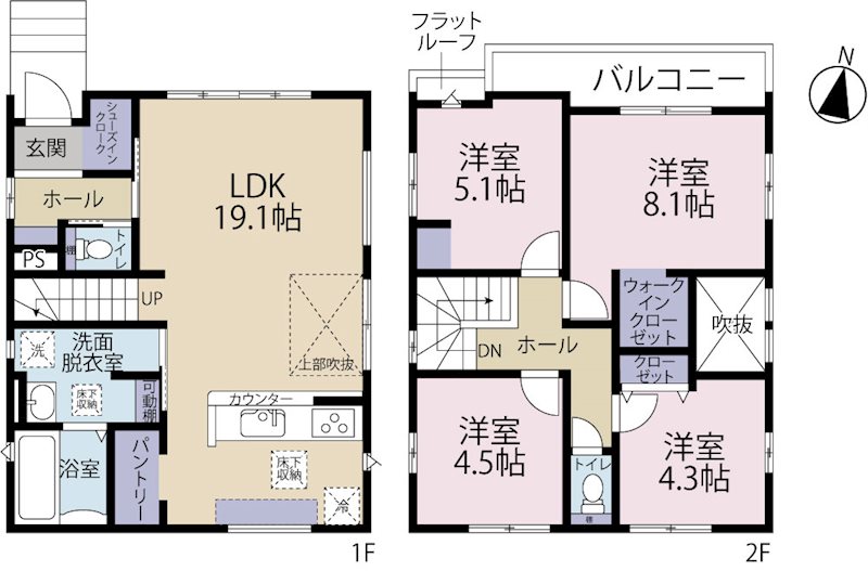三鷹市野崎1期　1号棟 間取り図