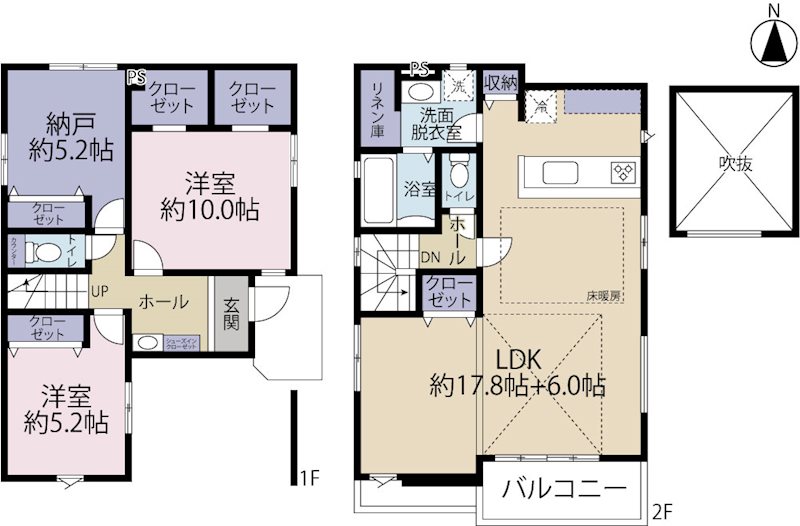 三鷹市新川8期　2号棟 間取り図