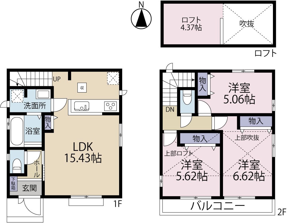 多摩市和田2期　2号棟 間取り図