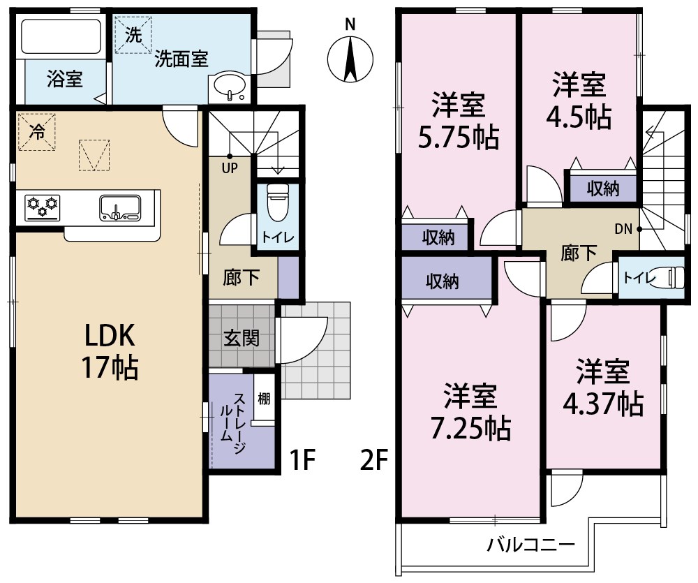 多摩市桜ケ丘1期　1号棟 間取り図