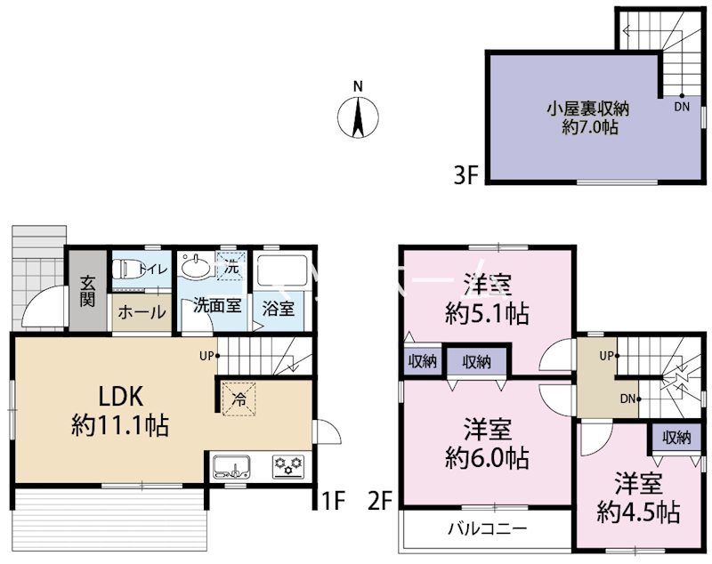 多摩市連光寺3丁目　第1期 間取り図