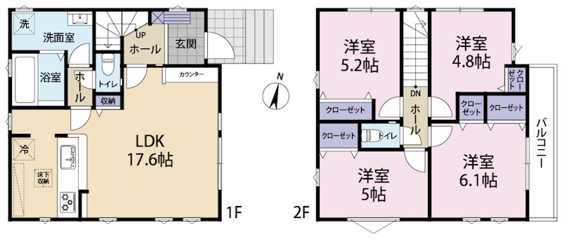 八王子市鹿島1期　1号棟 間取り図