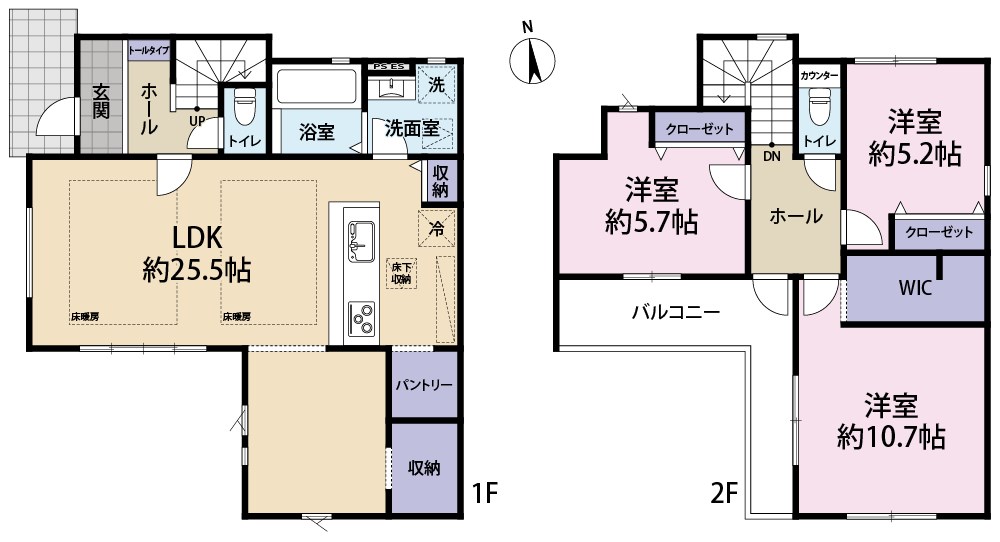 日野市万願寺8期　1号棟 間取り図